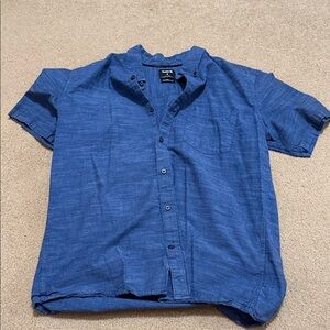 Hurley Men's Casual Blue Button Down Shirt